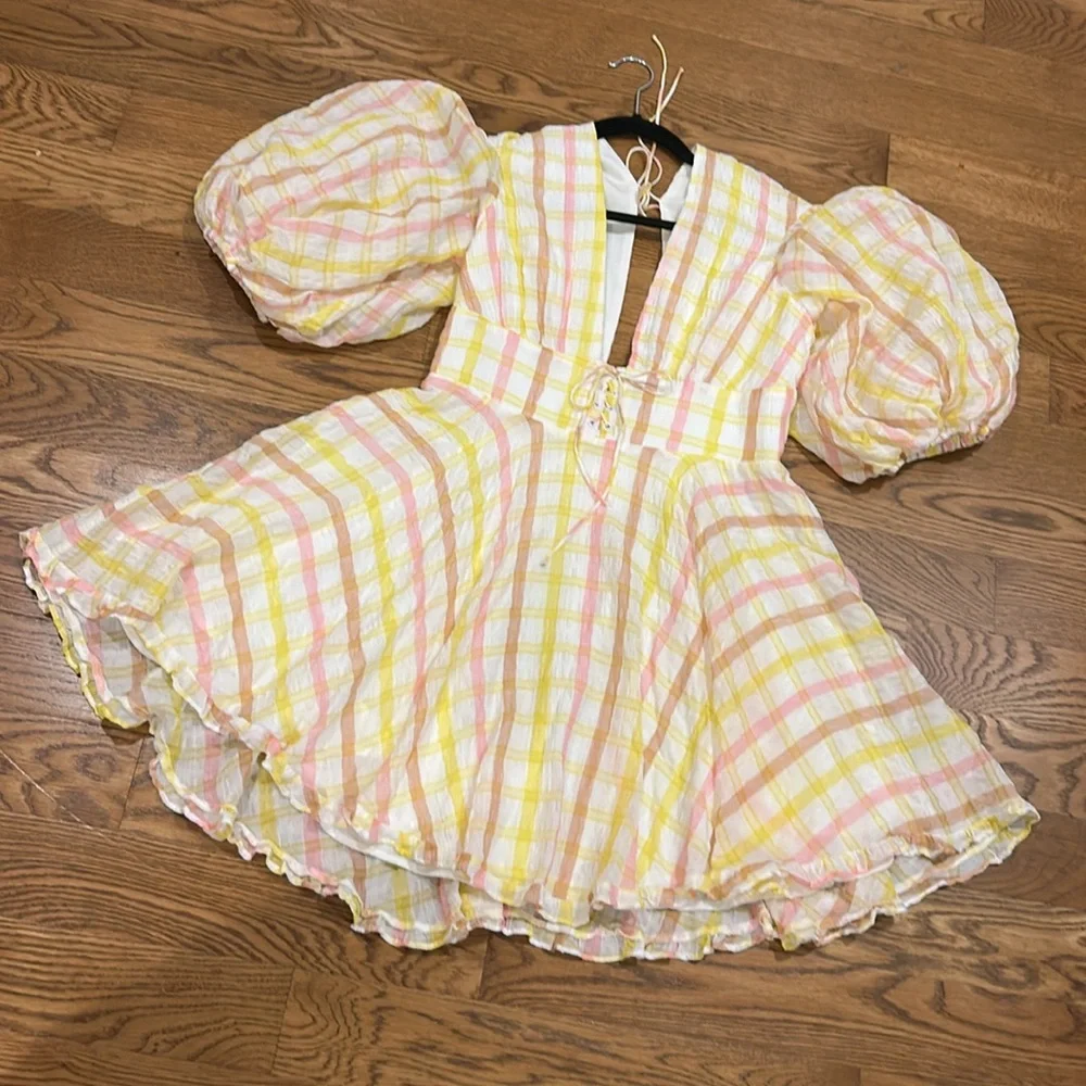 For Love & Lemons Rue Gingham Mini Dress - Picture 7 of 15